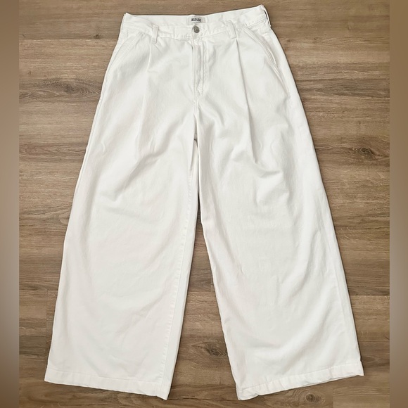 agolde ellis trouser jean in milkshake | low slung wide leg baggy pants | sz 28 - Picture 2 of 11